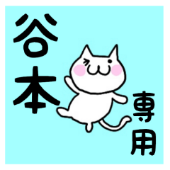 [LINEスタンプ] ◆谷本◆専用 白猫さんの名前スタンプの画像（メイン）