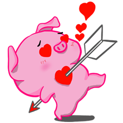[LINEスタンプ] Porky Love So Cute