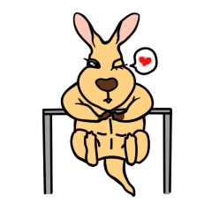 [LINEスタンプ] All my life is kangaroo！
