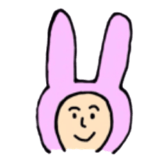 [LINEスタンプ] 人面うさぎ