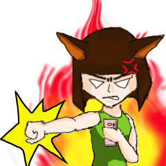 [LINEスタンプ] Wang Shi become a cat？