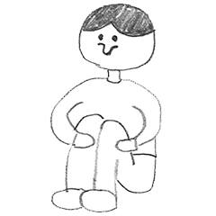 [LINEスタンプ] 手描きのヒトくん