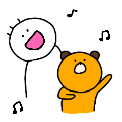 [LINEスタンプ] くま＆のびるくん