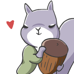 [LINEスタンプ] Two squirrels 2