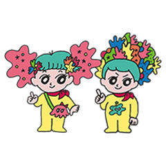 [LINEスタンプ] めぐ＆りん 