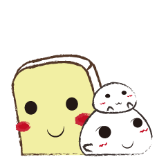 [LINEスタンプ] Cute~Rice cake friend