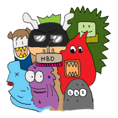 [LINEスタンプ] Butter Monster And Friends