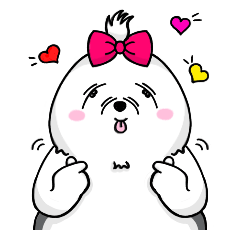 [LINEスタンプ] Fluffy Ball Girl - Chapter of Daily Life
