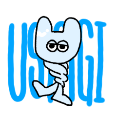 [LINEスタンプ] 幸せは呼ばない青いうさぎ