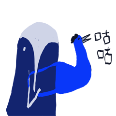 [LINEスタンプ] Blue beauty