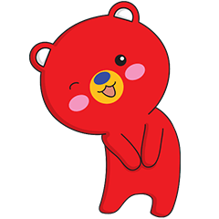 [LINEスタンプ] One Kuma : MR. Red Bear