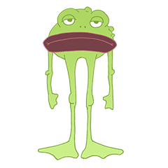 [LINEスタンプ] Grumpy Toad