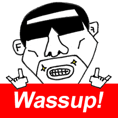 [LINEスタンプ] Red box logo stickers