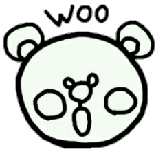 [LINEスタンプ] Simple Bear Face