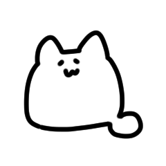 [LINEスタンプ] 白い猫～～～