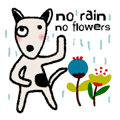 [LINEスタンプ] Happy Bo, a nice dog in April. (Eng)の画像（メイン）