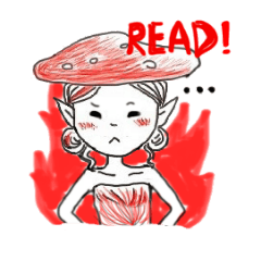 [LINEスタンプ] mushroom and her friends