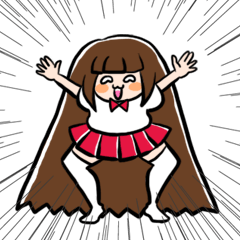 [LINEスタンプ] 陽気な妖怪☆わらしちゃん