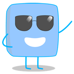 [LINEスタンプ] Blue Ice Cube