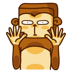 [LINEスタンプ] Cube Monkey