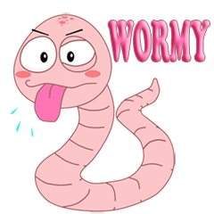 [LINEスタンプ] wormy the cute wormの画像（メイン）