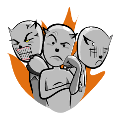 [LINEスタンプ] Crazy White Demon