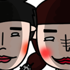 [LINEスタンプ] Weirdo Girl ＆ Boy