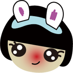 [LINEスタンプ] Shy rabbit girl