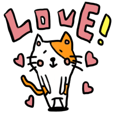 [LINEスタンプ] 小さい目の猫