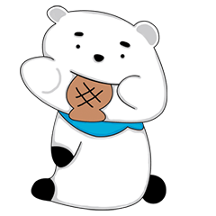 [LINEスタンプ] Black white bear's life