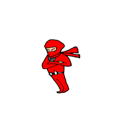 [LINEスタンプ] 忍者 赤