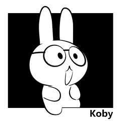 [LINEスタンプ] Koby the rabbit (simple version)
