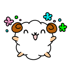 [LINEスタンプ] ball sheep