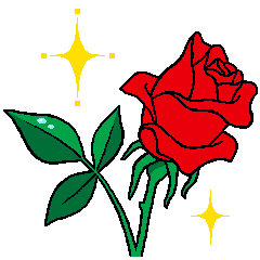 [LINEスタンプ] バラの花(1)赤で告白『愛してる 』