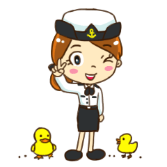 [LINEスタンプ] NavyGirl