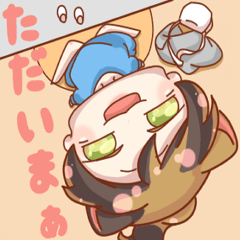 [LINEスタンプ] 三毛さん家のかんなちゃん【擬人化編】