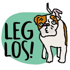 [LINEスタンプ] Benjamin, a nice dog in April (Deutsch)の画像（メイン）