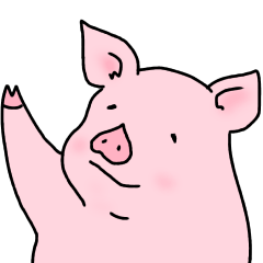 [LINEスタンプ] しいたげられるブタ