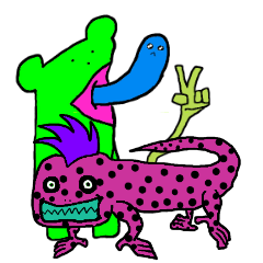 [LINEスタンプ] へんなせいぶつたち