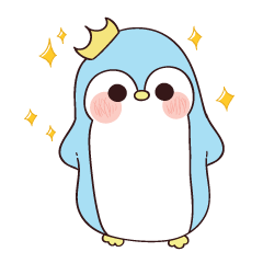 [LINEスタンプ] Lazy Prince Penguin