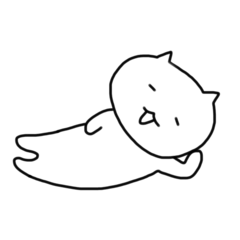 [LINEスタンプ] 白ニャンコさん