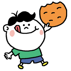 [LINEスタンプ] せんべい大好き煎太郎くん