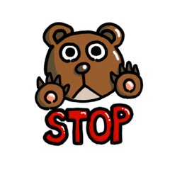 [LINEスタンプ] 無表情クマさんスタンプ