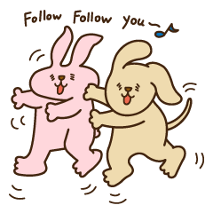 [LINEスタンプ] Rabbit and dog's friends 2