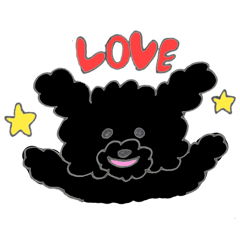 [LINEスタンプ] 黒トイプードル