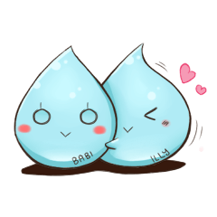 [LINEスタンプ] Babi ＆ Illy twin drops