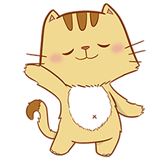 [LINEスタンプ] Brown Funny Cat (EN)