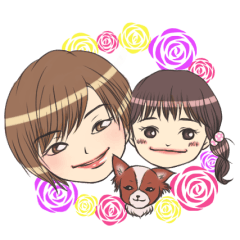 [LINEスタンプ] 私とママとパピヨン♪
