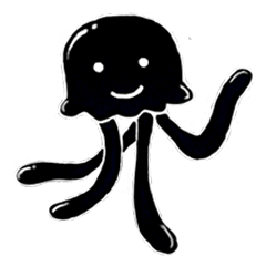 [LINEスタンプ] Hello, Mr. Black Jellyfish！