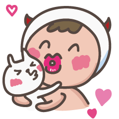 [LINEスタンプ] little diaper devil